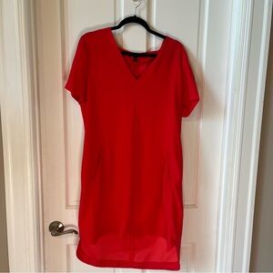 Banana Republic Vibrant Red V-Neck Tunic